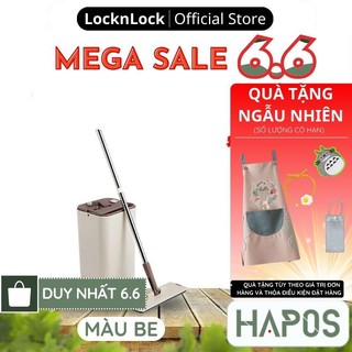 Bộ lau nhà LocknLock tự vắt thông minh Chính hãng, thấm hút tốt dễ dàng vắt nước làm sạch Mop ETM471 - HAPOS