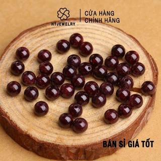Hạt hồng lựu garnet tự nhiên 100% làm vòng tay htjewelry ph415
