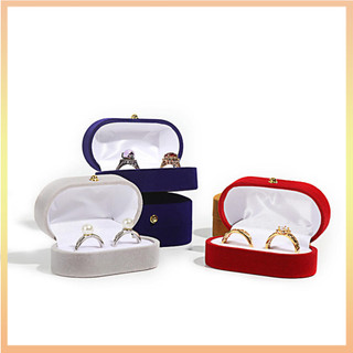 Hộp Nhẫn Nhung Đôi Trang Sức Bao Bì Bông Tai Cưới Lưu Trữ Người Tổ Chức Quà Tặng Trưng Bày