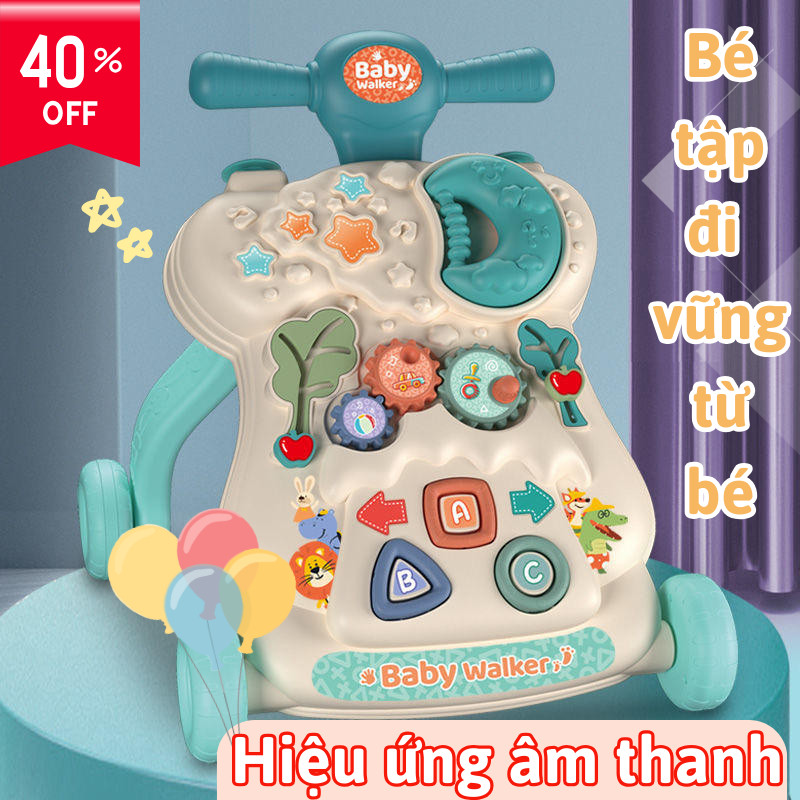 Xe Đẩy Tập Đi Joful Home Cho Bé, Bánh Xe Chống Trượt, Tay Cầm Rộng, Giúp Bé Tập Đi, 2 Màu Xanh/Cam