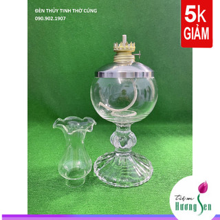 Đèn dầu thờ cúng - trong pha lê