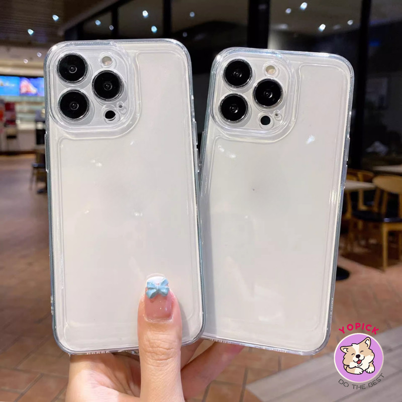 Ốp Điện Thoại Màu Trong Suốt Cho IPhone 16 15 14 13 12Pro Max 11 XR XS Max 7 8 Plus SE2020 Vỏ Điện Thoại Hoạt Hình Cho IPhone 16Pro 16Plus Vỏ Mềm TA