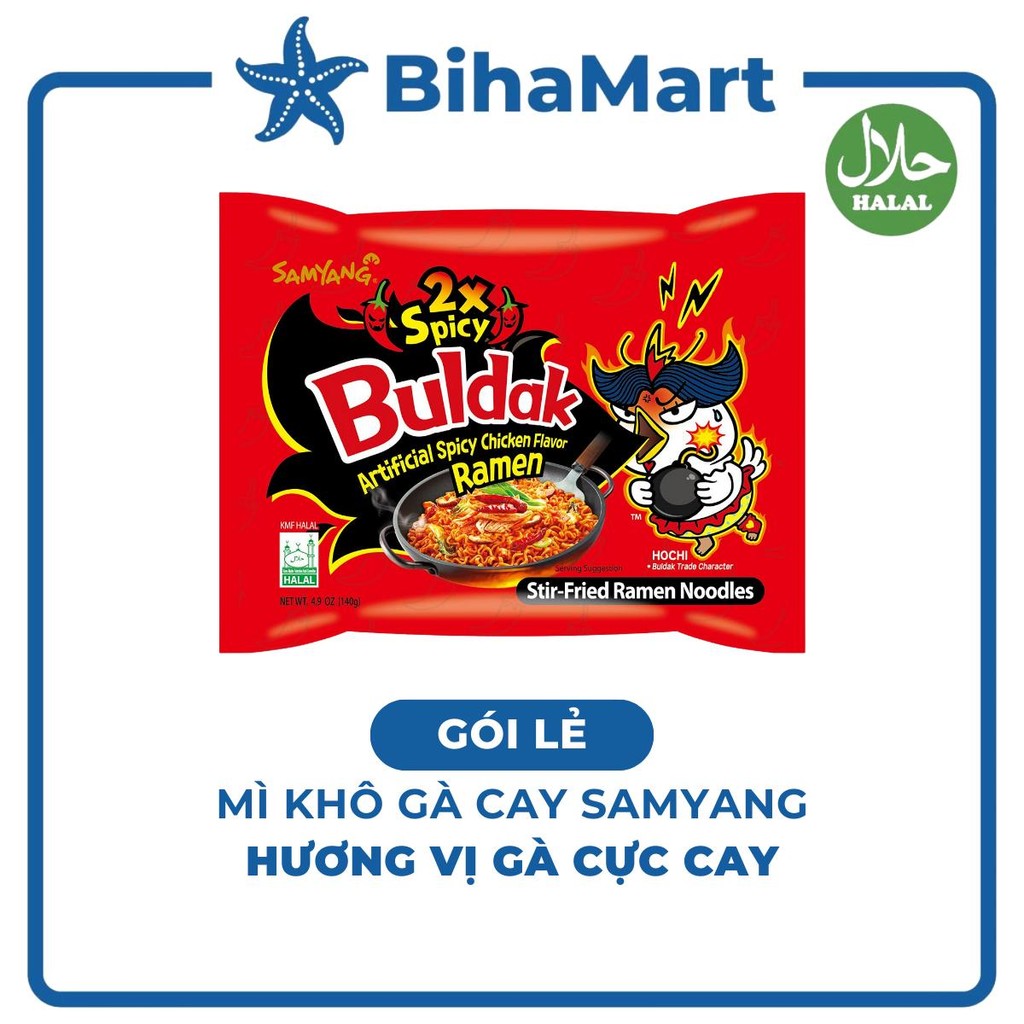 [GÓI LẺ] - SAMYANG - Mì khô gà cay Samyang hương vị Gà cực cay, Mì Samyang Hàn Quốc, Mì gà cực cay S