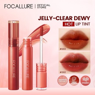   Giảm giá thanh lý  FOCALLURE Jelly-Clear Dewy Lip Gloss Son môi bóng lâu trôi không dính Cốc mềm mượt mượt mượt mà Son Tint 