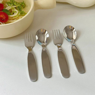 ✨✨Trẻ Em Bộ Đồ Ăn Sâu Dày Thép Không Gỉ Trẻ Em Thìa Eag Thìa Nĩa Inox 304 Nĩa Trẻ Em