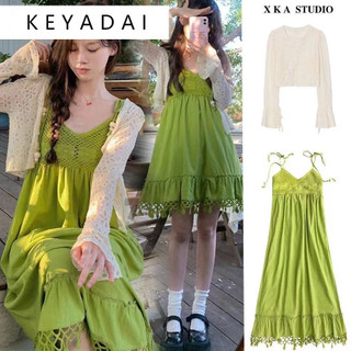 KEYADAI váy Đầm váy nữ body đầm Thời trang Stylish Vintage hàn quốc WLQ2440GMI 15Z240411