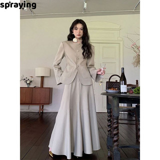 spraying áo nữ blazer áo vest nữ   Thanh lịch Thoải mái unique chic WCS2440GUB 15Z240411