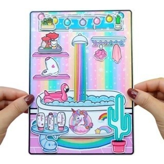 Ngôi nhà búp bê đồ chơi thủ công bằng giấy công chúa Tocaboca Unicos H24N