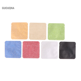 Guouqna 100 chiếc mở đầu khăn giấy lụa giấy bao bì túi niêm phong nhiệt đất cà phê trà gia vị ngũ cốc hạt túi bảo quản guouqna