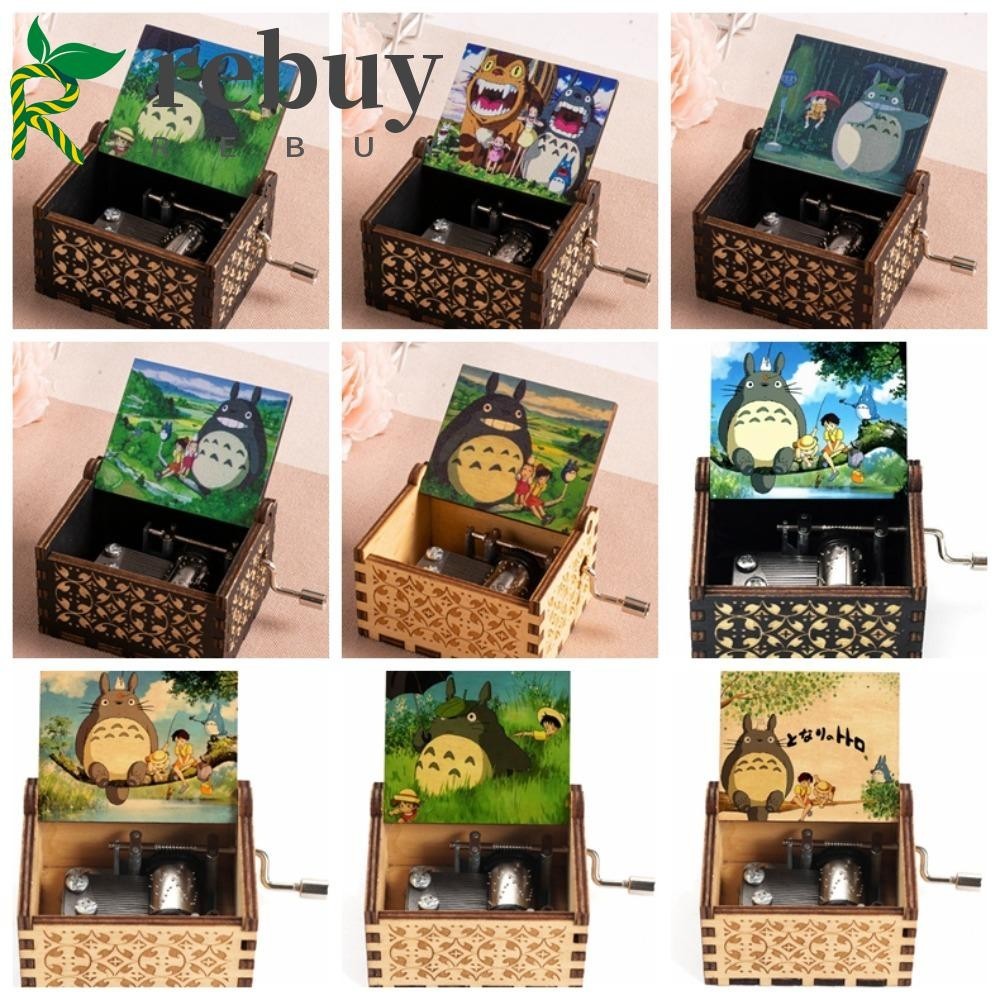 Mua LẠI Hộp nhạc quay tay bằng gỗ Totoro, Họa tiết khắc Hộp nhạc Totoro hoạt hình, Tonari No Totoro Âm nhạc Retro đầy màu sắc Hộp nhạc Totoro Giáng sinh