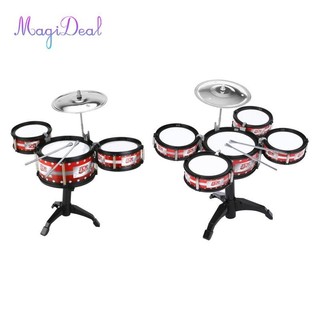 MagiDeal Bộ trống học tập Ban nhạc Bộ nhạc cụ gõ Đồ chơi dành cho người mới bắt đầu Bộ trống trẻ em cho lứa tuổi 1, 2, 3 và 4 tuổi