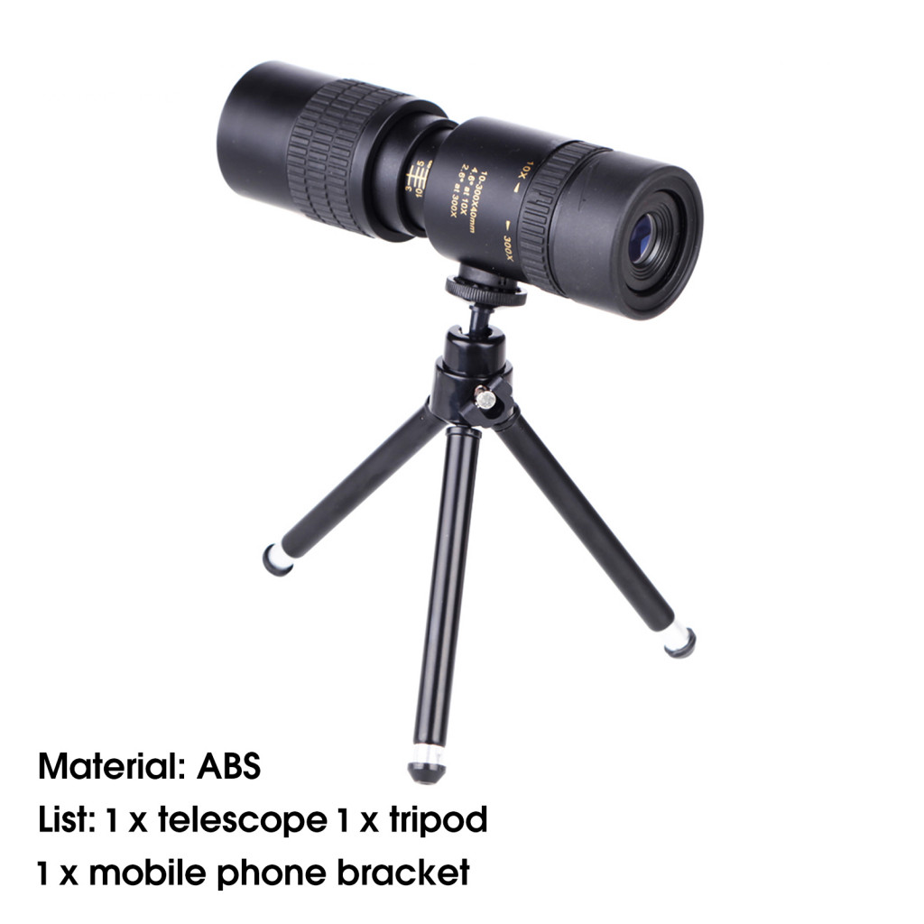 [Wx] Kính một mắt ngoài trời 10X-300X Độ rõ nét cao Kính thiên văn phóng đại lớn Zoom chống nước có thể điều chỉnh độ phóng đại một mắt để cắm trại | BigBuy360 - bigbuy360.vn