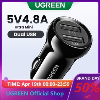 Tẩu sạc UGREEN hai cổng USB 4.8A cho xe hơi chất lượng cao