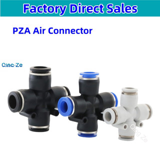 Pza Air Khí nén Lắp 4 chiều 4mm 6mm 8mm 10mm 12mm OD HoseTube Slip-Lock Phụ kiện kết nối nhanh Hình chữ thập