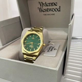 Queen West Vivian Saturn Hình Bát Giác Trắng Ánh Trăng Đồng Hồ Gãy Đá Xanh Vàng Hồng Đỏ Cặp Đôi Retro Thép Không Gỉ Đồng Hồ