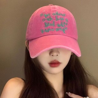 Mũ bóng chày cổ điển Mỹ Chữ đạt đỉnh Mũ thời trang mùa hè Mũ màu hồng