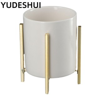 YUDESHUI đựng bút YudhUI, Hộp đựng bút dung tích lớn bằng vàng, Khung kim loại trang điểm không gian làm việc bằng gốm sứ Tổ chức văn phòng