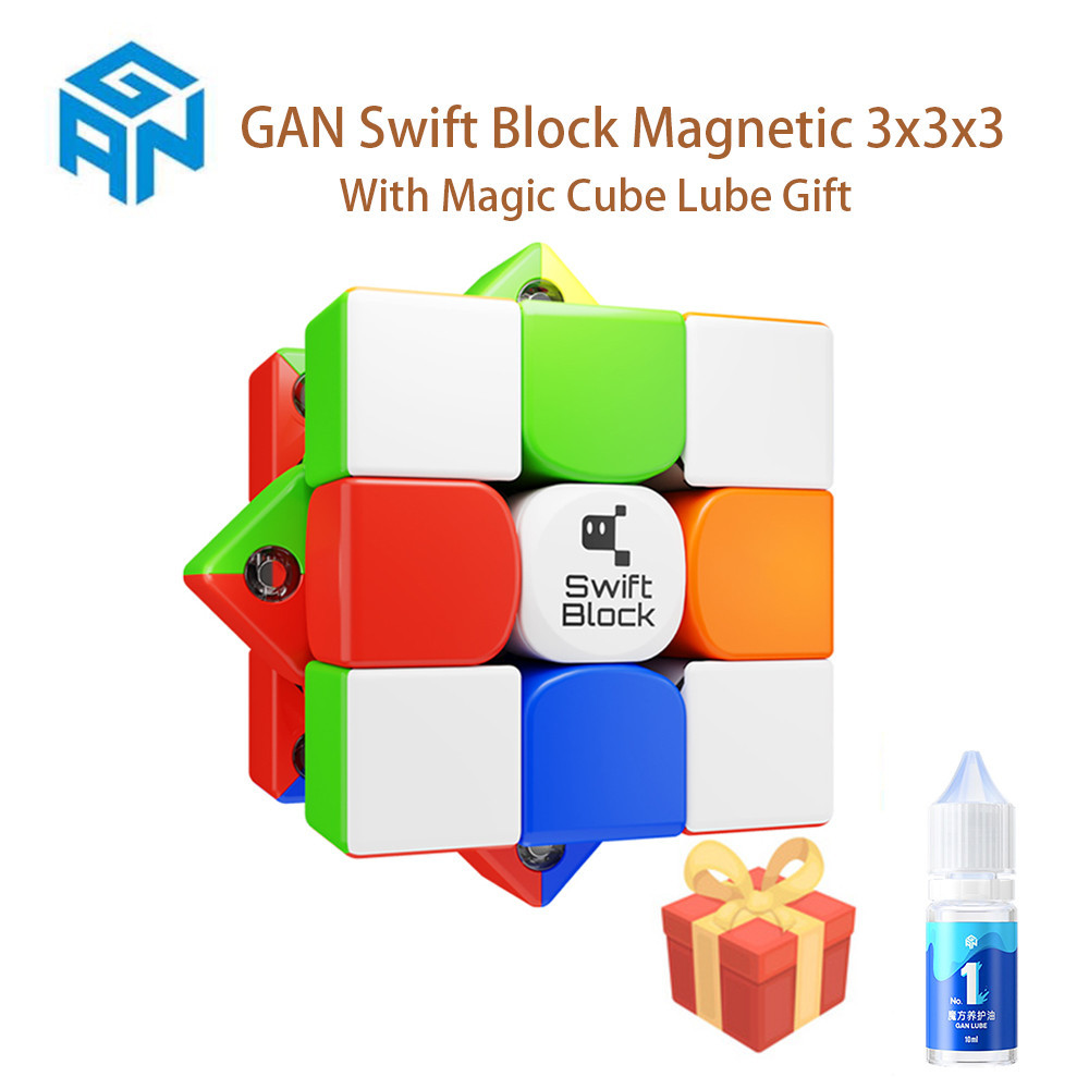 GAN Swift Block 3x3 Magnetic Magic Cube With Magic Cube Lube Professional Puzzle Fidget Toys