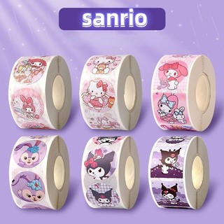 200 Cái / cuộn Sanrio Series Hello Kitty Tay Tài Khoản Miếng Dán Kawaii Kuromi Cinnamoroll Giai Điệu Niêm Phong Băng Dán Hoạt Hình Dễ Thương Cho Đồ Chơi Trẻ Em Quà Tặng