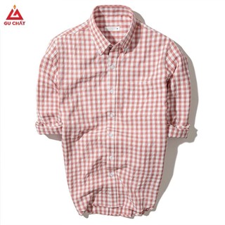Áo Sơ Mi Nam Kẻ Sọc GU CHẤT. Vải Cotton Mát, GUSM05