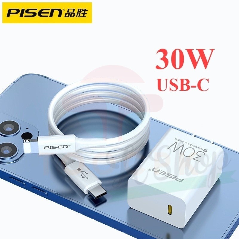 Pisen 30W / 20W Bộ sạc / Củ Sạc PISEN QUICK PD 20W / 30W (  bán lẻ củ hoặc dây  ) - Bảo hành 6 tháng