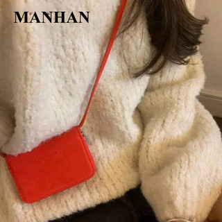 Manhanhàn quốc niche mini có thể yêu túi đựng thẻ nhỏ vuông túi đựng thẻ nhỏ phong cách mini treo ví chữ thập