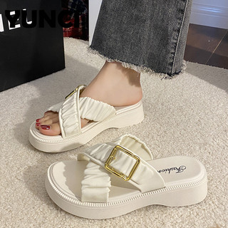 YUNCI  dép cross sục nữ 2024 HOTSALE Giày slip-on Phong cách thể thao Độn đế Đa năng Màu sắc đa dạng Độc đáo FDL2450KGY 20Z240512