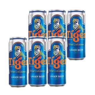 Combo 6 Lon Bia Tiger lager 330ml - Tiger Nâu