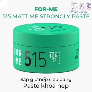 Sáp vuốt tóc nam giữ nếp siêu cứng paste tạo kiểu tóc khóa nếp chống ẩm FOR-ME 515 MATT ME STRONGLY PASTE 80ml - TN