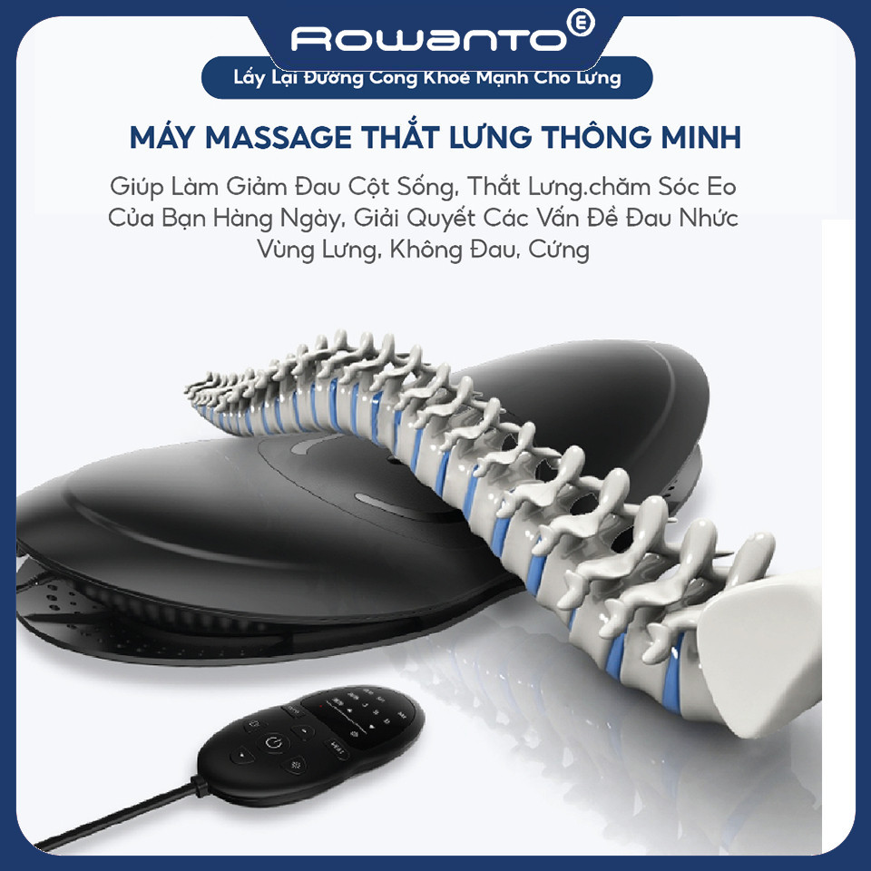 Máy massage lưng ROWANTO DT08, hỗ trợ cải thiện thoát vị đĩa đệm, kéo giãn cột sống - Befoyo