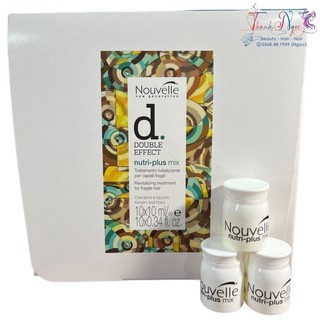 Huyết thanh keratin & dược thảo chăm sóc tóc hư tổn Nouvelle Double Effect Nutri-plus Mix 10x10ml - TN