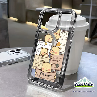 ốp lưng Samsung Dễ thương Butter bear  Hài hước Ốp Túi Khí Tương Thích Cho Samsung A12 A03S A11 A03 A23 A14 A13 A04E A04S A53 A73 A33 A52 A51 A71 A72 A22 A32 A02 Vỏ Điện Thoại Trong Suốt Mềm TPU