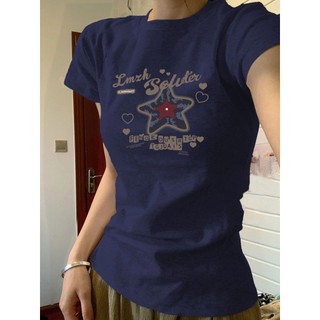 Áo baby tee Áo Thun ôm body Áo y2k Tay ngắn vai trước vừa vặn-