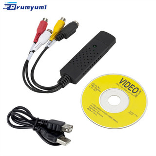 Còn hàng! Thẻ ghi Video USB 2.0 Đầu ghi Video VHS sang chuyển đổi kỹ thuật số Video tương thích cho hệ thống Windows 7 / 8 / 10