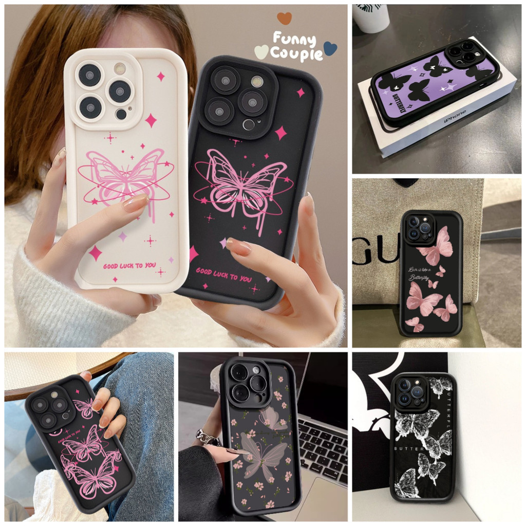 Ốp lưng cho iPhone Xs Max Xr / iPhone 7 8 Plus 6 6S Plus Butterfly series mềm TPU chống rơi điện tho