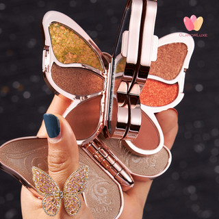 Glamorluxe-12g bảng phấn mắt hình bướm chống thấm nước mờ lấp lánh bướm neon mắt trang điểm sắc tố làm đẹp
