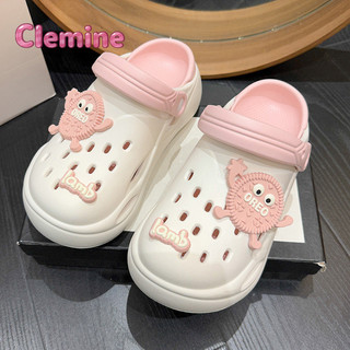 Giày Croc Nữ Áo Khoác Ngoài Dày Đế Tăng Bánh Quy Dễ Thương Eva Baotou Sandal Giày Đi Biển Hai Cánh