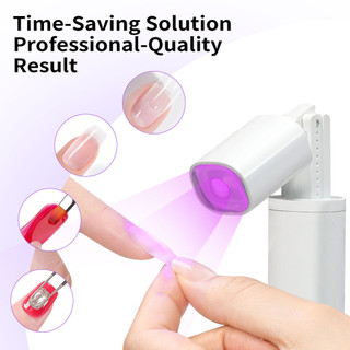 Đèn nghệ thuật làm móng tay phong cách đứng / lưu trữ điện di động có thể thu vào đèn trị liệu quang cầm tay mini đèn nướng móng tay