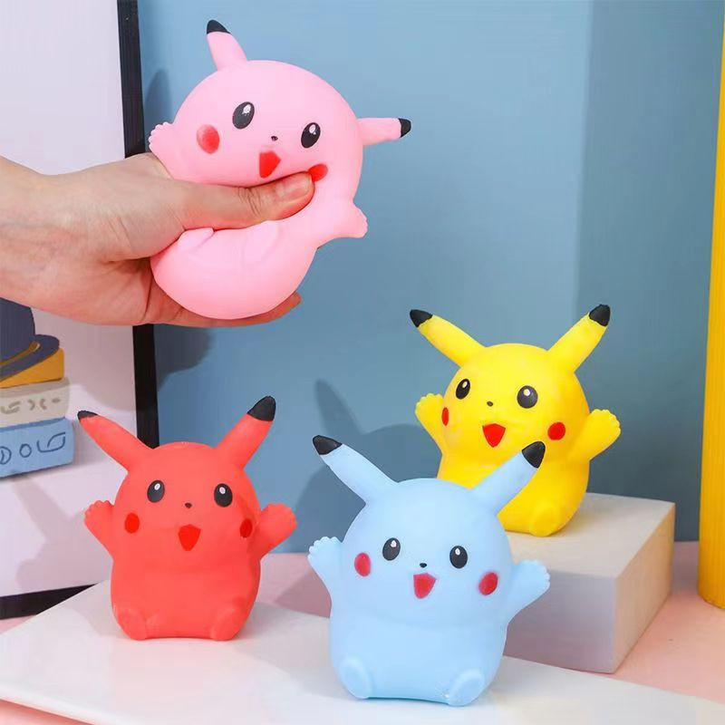 IBaby Pokemon Pikachu Squishy Đồ Chơi Kawaii Bóp Reliever Đồ Chơi Fidget Pop Pinch Đồ Chơi Cho Trẻ E