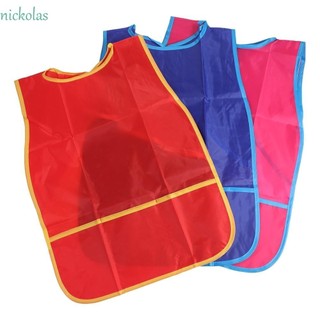 Nickolas Kids Art Smock, Chống thấm nước với 3 túi Tạp dề vẽ tranh, Hoạt động thủ công Có thể tái sử dụng Tạp dề trẻ em bằng Nylon tiện lợi Lớp học