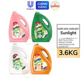 Nước rửa chén bát sunlight thiên nhiên khử mùi tanh an toàn cho da - can 3.6kg