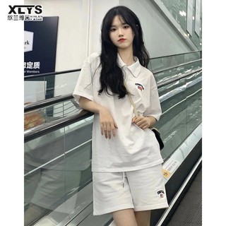 Xin LAN YA SHE Quần mới dành cho nữ Áo thun ngắn tay cổ Polo phù hợp với hàng đầu