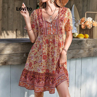 Đầm Lovito họa tiết paisley phong cách Boho thời trang cho nữ L89ED104