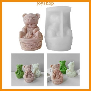 Joy Khuôn Silicon Cho Bé Gái Gấu Hoa Thơm Khuôn Thạch Cao Hương Liệu Hình Nhựa Khuôn Trang Trí Nhà