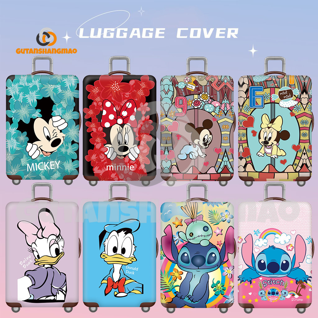 Disney Stitch Mickey Minnie Hành Lý Có Thể Giặt Được Vali Bảo Vệ Chống Trầy Xước Vali Phù Hợp Với 18