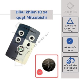 Điều khiển quạt Mitsubishi kèm pin điều khiển từ xa remote quạt loại tốt DKQMKP