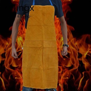 Tạp dề hàn da bò, Tạp dề chống cháy cách nhiệt, chống mài mòn Máy hàn an toàn Tạp dề bảo vệ Bảo vệ thợ hàn