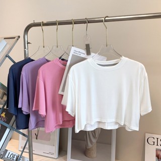 [Maggieyoga] Áo thun thể thao cổ điển đơn giản mềm mại dáng rộng thể hình Áo thun ngắn tay