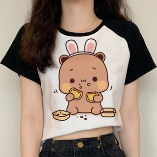 Bubu Dudu top nữ Nhật Bản ngộ nghĩnh áo thun nữ thiết kế truyện tranh quần áo thập niên 2000