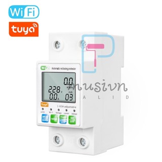 Tuya WiFi Thông Minh Tự Động Đóng Cửa Bảo Vệ Đa Năng Hiện Tại Đồng Hồ Giám Sát Điện Áp Hiển Thị LCD Công Tắc Đồng Hồ Công Tắc Điện Bảo Vệ Giá Trị Có Thể Đặt Điện Thoại Di Động Ứng Dụng Cont